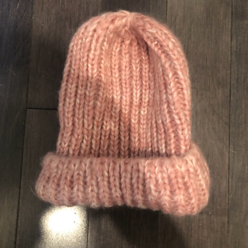 Pink Knit Beanie- NEVER WORN